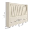 Cabeceira Queen 160 cm Lumina Com Frame Corino TCS 725 PEER