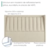 Cabeceira Queen 160 cm Lumina Com Frame Corino TCS 725 PEER