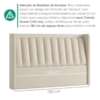 Cabeceira Queen 160 cm Lumina Com Frame Corino TCS 725 PEER
