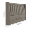Cabeceira Queen 160 cm Lumina Com Frame Corino TCS 726 PEER