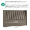 Cabeceira Queen 160 cm Lumina Com Frame Corino TCS 726 PEER