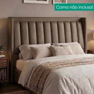 Cabeceira Queen 160 cm Lumina Com Frame Corino TCS 729 PEER