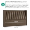 Cabeceira Queen 160 cm Lumina Com Frame Corino TCS 729 PEER