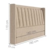 Cabeceira Queen 160 cm Lumina Com Frame Linho SL 65 PEER