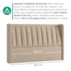 Cabeceira Queen 160 cm Lumina Com Frame Linho SL 65 PEER