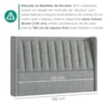 Cabeceira Queen 160 cm Lumina Com Frame Linho SL 66 PEER
