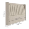 Cabeceira Queen 160 cm Lumina Com Frame Linho SL 71 PEER