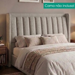 Cabeceira Queen 160 cm Lumina Com Frame Linho SL 77 PEER