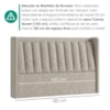 Cabeceira Queen 160 cm Lumina Com Frame Linho SL 77 PEER