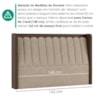 Cabeceira Queen 160 cm Lumina Com Frame Linho TCA 202 Corino TCS 721 PEER