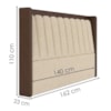 Cabeceira Queen 160 cm Lumina Com Frame Linho TCA 210 Corino TCS 721 PEER
