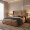 Cabeceira Queen 160 cm Lumina Com Frame Veludo TCA 312 Corino TCS 727 PEER