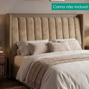 Cabeceira Queen 160 cm Lumina Com Frame Veludo TCA 312 Corino TCS 729 PEER