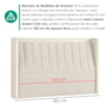 Cabeceira Queen 160 cm Lumina LED Com Frame Boucle TCA 310 Corino TCS 725 PEER