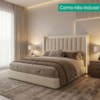 Cabeceira Queen 160 cm Lumina LED Com Frame Boucle TCA 310 Corino TCS 725 PEER