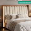 Cabeceira Queen 160 cm Lumina LED Com Frame Boucle TCA 310 Corino TCS 727 PEER