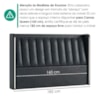 Cabeceira Queen 160 cm Lumina LED Com Frame Corino TCS 724 PEER