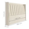 Cabeceira Queen 160 cm Lumina LED Com Frame Corino TCS 725 PEER