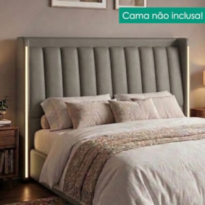 Cabeceira Queen 160 cm Lumina LED Com Frame Corino TCS 726 PEER
