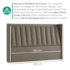 Cabeceira Queen 160 cm Lumina LED Com Frame Corino TCS 726 PEER