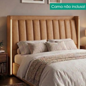 Cabeceira Queen 160 cm Lumina LED Com Frame Corino TCS 727 PEER