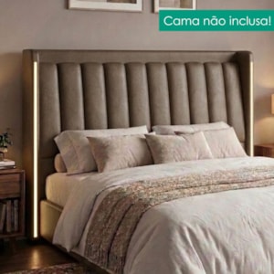 Cabeceira Queen 160 cm Lumina LED Com Frame Corino TCS 729 PEER