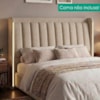 Cabeceira Queen 160 cm Lumina LED Com Frame Linho SL 65 PEER