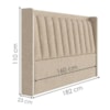 Cabeceira Queen 160 cm Lumina LED Com Frame Linho SL 65 PEER