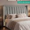 Cabeceira Queen 160 cm Lumina LED Com Frame Linho SL 66 PEER