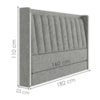 Cabeceira Queen 160 cm Lumina LED Com Frame Linho SL 66 PEER