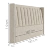 Cabeceira Queen 160 cm Lumina LED Com Frame Linho SL 71 PEER