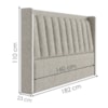 Cabeceira Queen 160 cm Lumina LED Com Frame Linho SL 77 PEER