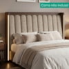 Cabeceira Queen 160 cm Lumina LED Com Frame Linho TCA 202 Corino TCS 721 PEER