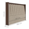 Cabeceira Queen 160 cm Lumina LED Com Frame Linho TCA 202 Corino TCS 721 PEER