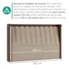 Cabeceira Queen 160 cm Lumina LED Com Frame Linho TCA 202 Corino TCS 721 PEER