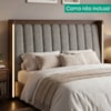 Cabeceira Queen 160 cm Lumina LED Com Frame Linho TCA 208 Corino TCS 721 PEER