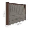 Cabeceira Queen 160 cm Lumina LED Com Frame Linho TCA 208 Corino TCS 721 PEER