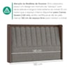 Cabeceira Queen 160 cm Lumina LED Com Frame Linho TCA 208 Corino TCS 721 PEER