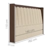 Cabeceira Queen 160 cm Lumina LED Com Frame Linho TCA 210 Corino TCS 721 PEER