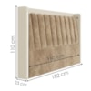 Cabeceira Queen 160 cm Lumina LED Com Frame Veludo TCA 312 Corino TCS 725 PEER