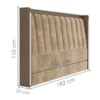 Cabeceira Queen 160 cm Lumina LED Com Frame Veludo TCA 312 Corino TCS 729 PEER