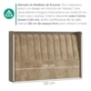 Cabeceira Queen 160 cm Lumina LED Com Frame Veludo TCA 312 Corino TCS 729 PEER