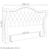 Cabeceira Queen 160 cm Monacc Linho SL 75 Peer