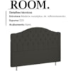 Cabeceira Queen 160 cm Room Linho SL 74 Peer