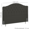 Cabeceira Queen 160 cm Room Linho SL 74 Peer
