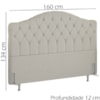 Cabeceira Queen 160 cm Room Linho SL 76 Peer