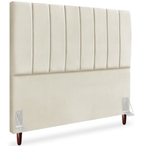 Cabeceira Queen 160cm Arlla Suede Bege RM Cabeceira Queen 160cm Arlla Suede Bege RM