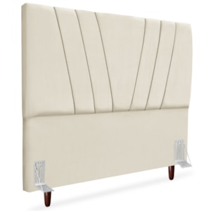 Cabeceira Queen 160cm Bell Suede Bege RM Cabeceira Queen 160cm Bell Suede Bege RM