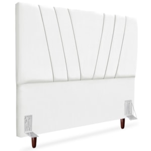 Cabeceira Queen 160cm Bell Suede Branco RM Cabeceira Queen 160cm Bell Suede Branco RM