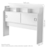 Cabeceira Queen 2 Portas 165 cm MDF Jessica Branco Decmade